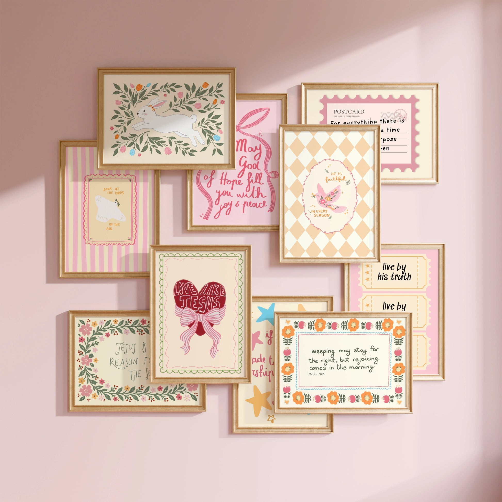 Handmade Spring Christian, over 70 prints