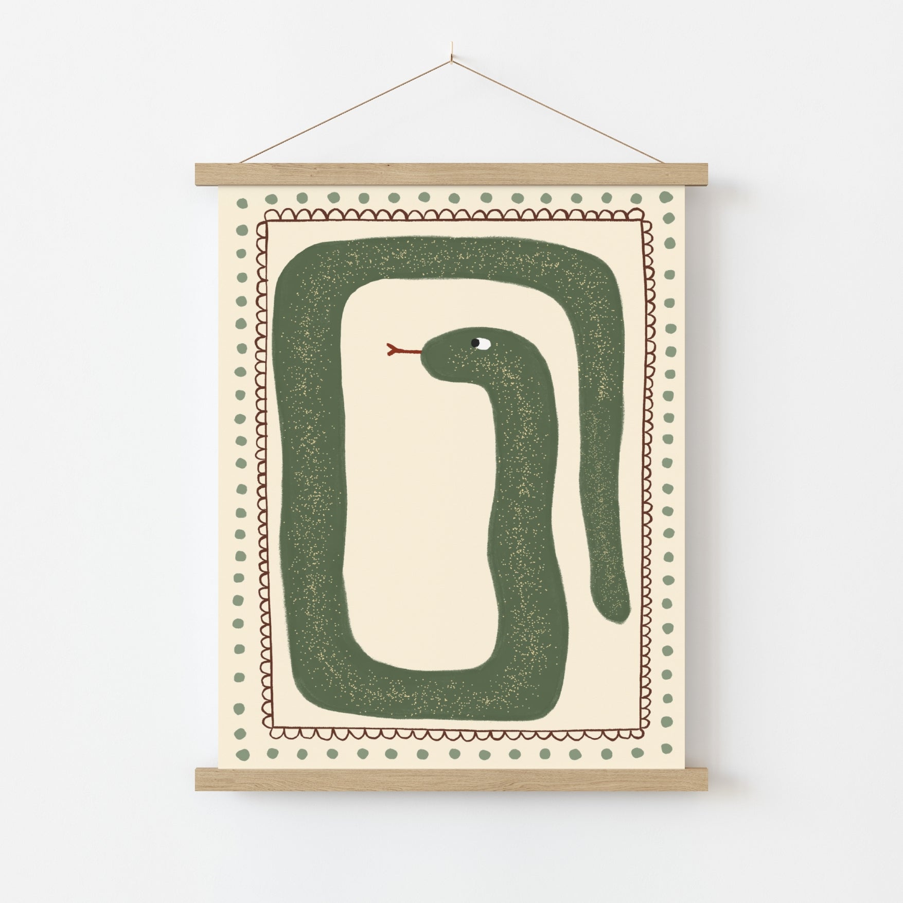 Playful Reptile Illustration