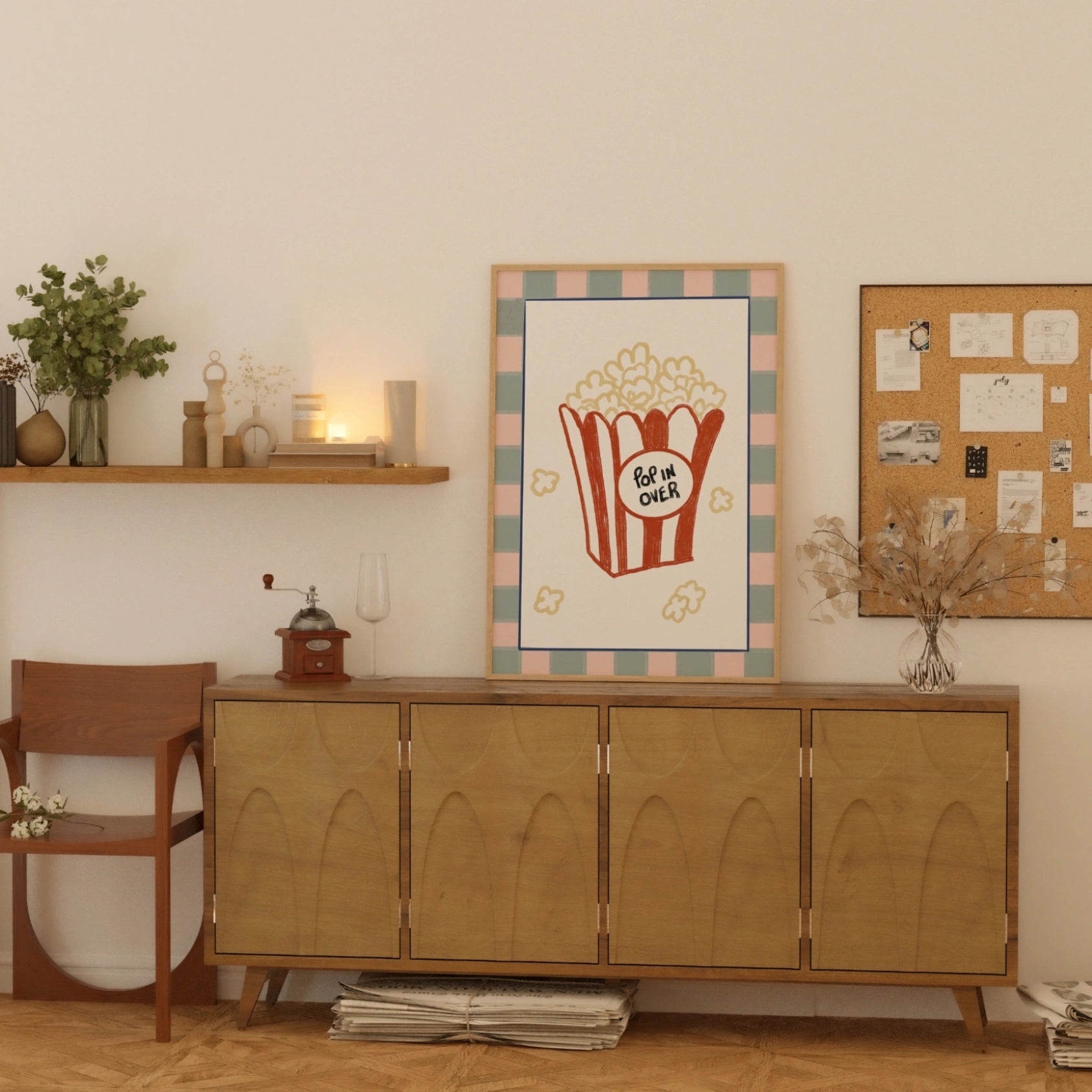 Popcorn Kitchen Wall Art, Kitchen Wall Decor