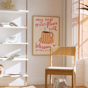 Overflowing Blessings Orange Cup – Christian Wall Art