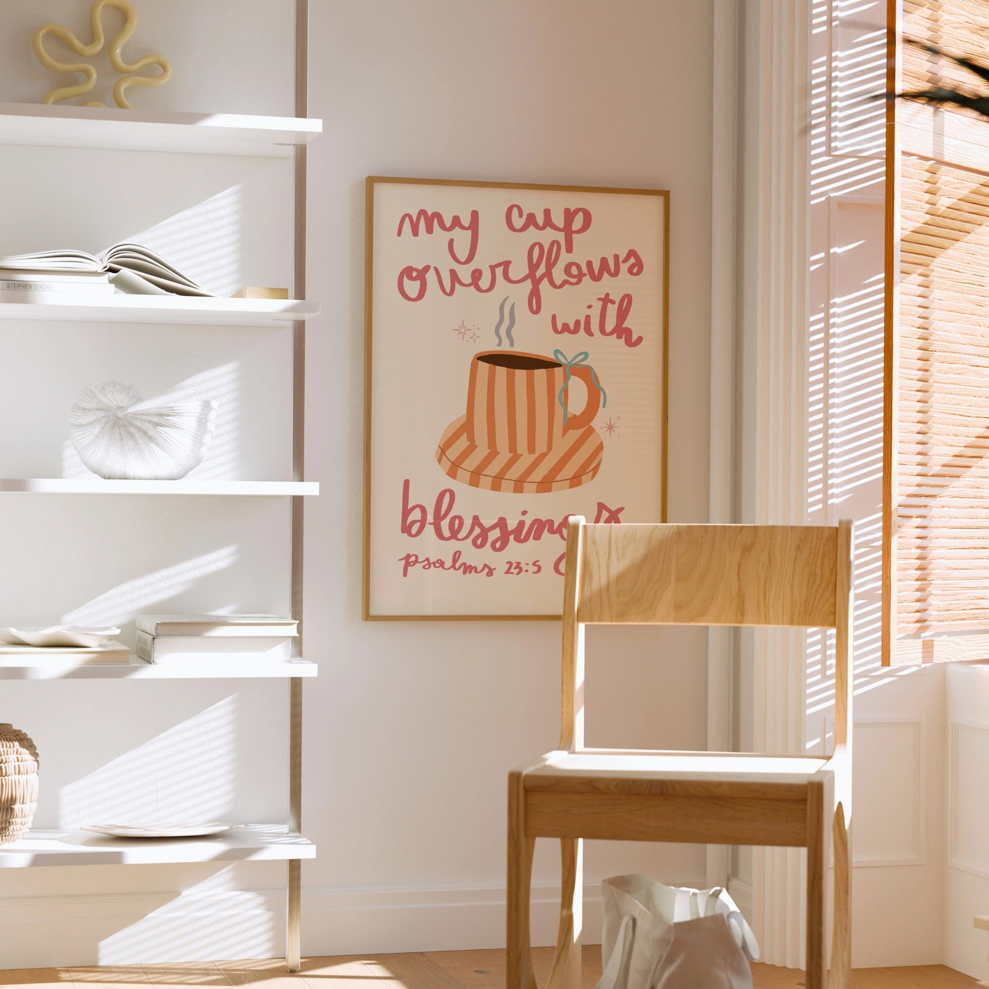 Ilustración cristiana acogedora, decoración cristiana de pared