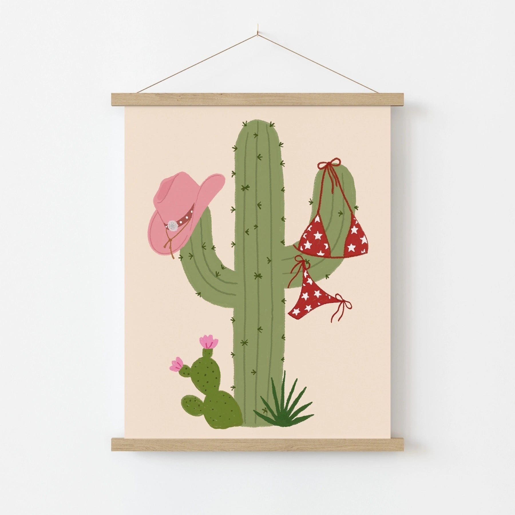 Cowgirl Cactus Wall Art