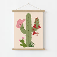 Cowgirl Cactus Wall Art