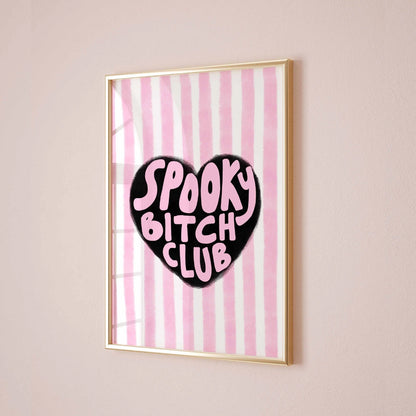 Spooky Bitch Club  – Pink Halloween Print