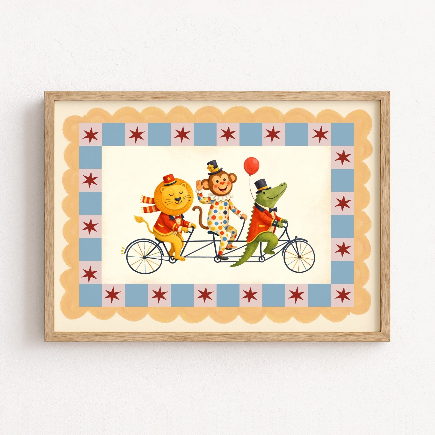 Circus Animal Parade Nursery Print, Circus Nursery Decor