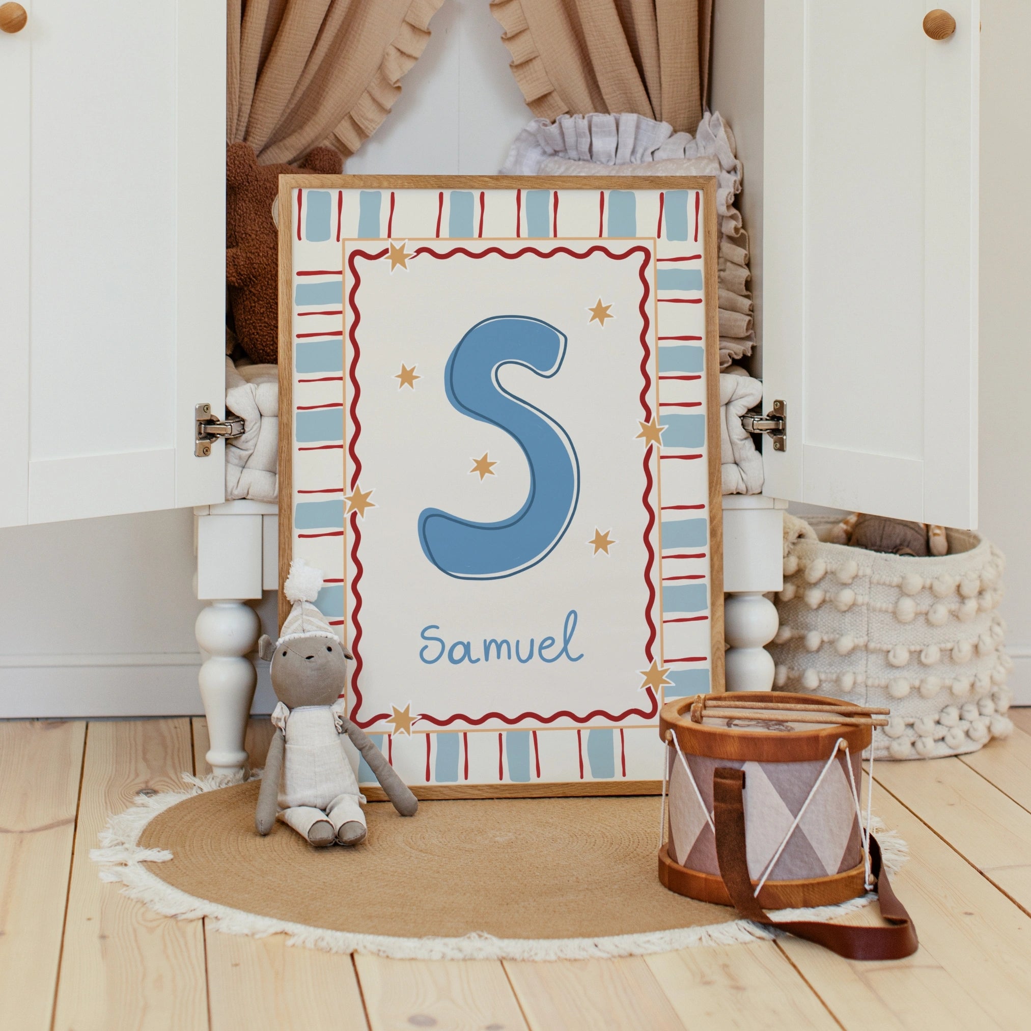 Personalized Nursery Name Wall Print