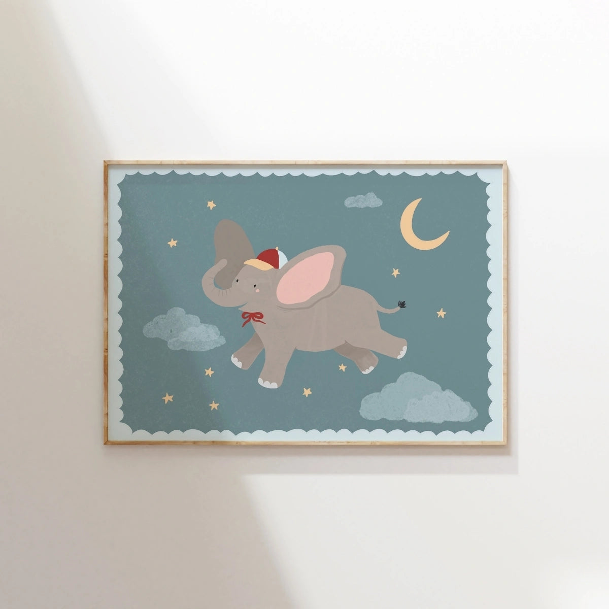 Space Elephant Print, Space Nursery Decor