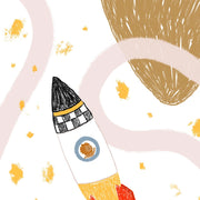 Rocket Through the Stars – Nursery & Kids Wall Art