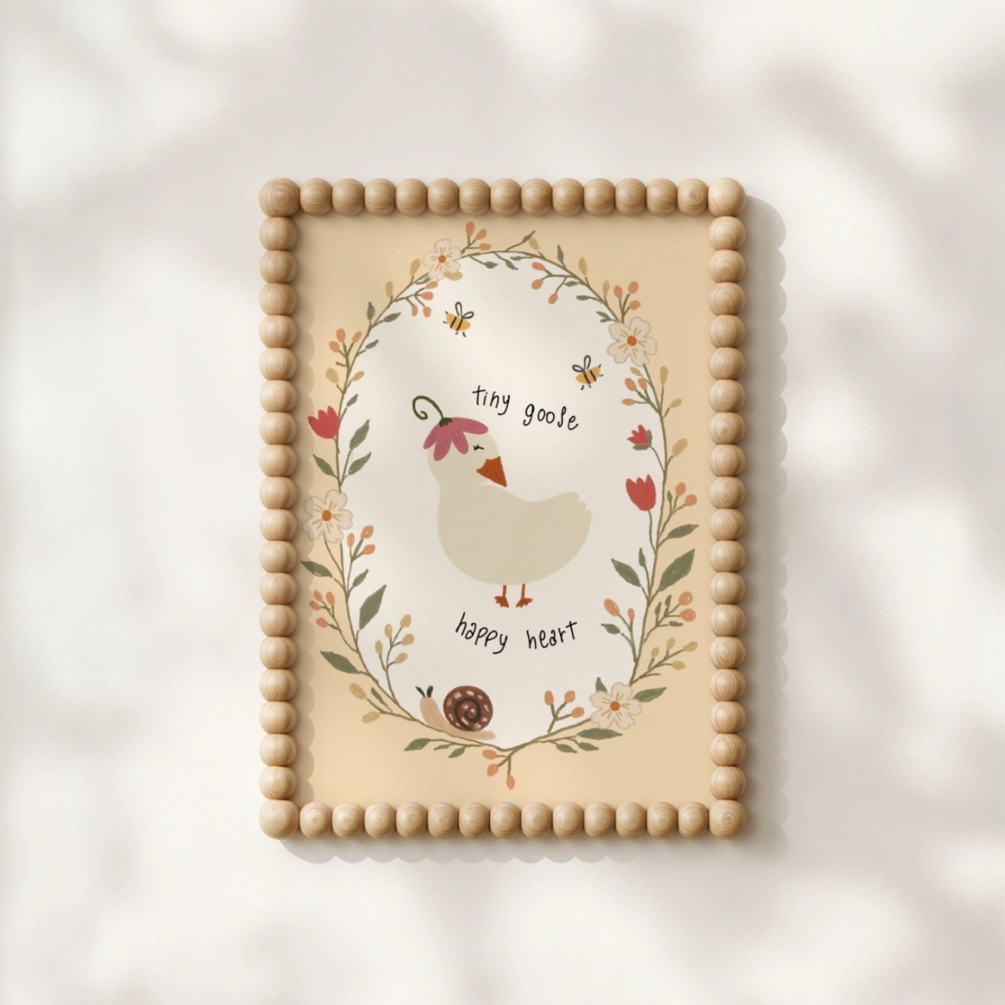 Tiny Goose Nursery Print, Whimsical Kids Decor