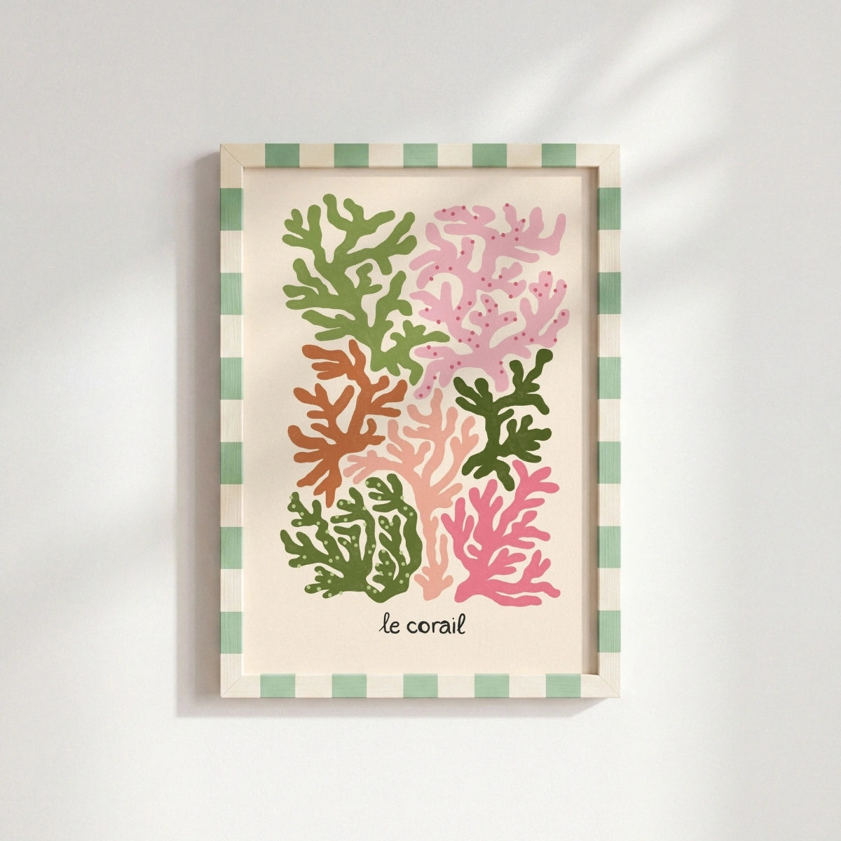Tropical Seaweed Poster, Coastal Wall Decor