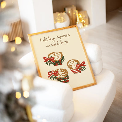 Holiday Spirits Served Here Print