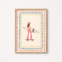 Coastal Cowgirl Surfer Wall Art