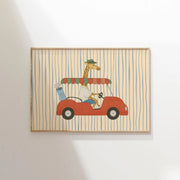 Giraffe Driving, Nursery & kids wall art
