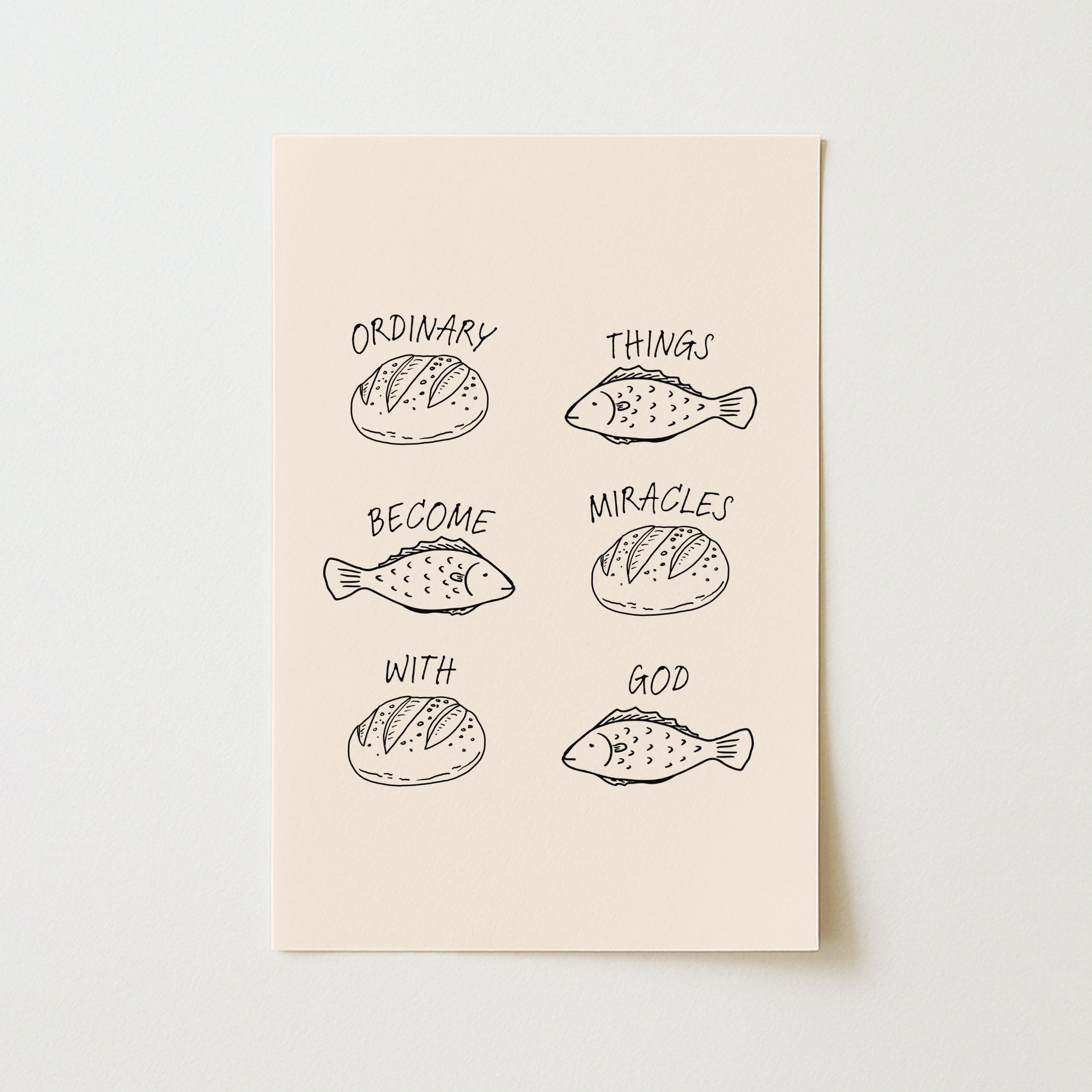 Ordinary Things Become Miracles – Christian Wall Art, Christian Wall Decor