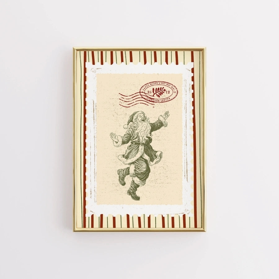 Dancing Santa Wall Art