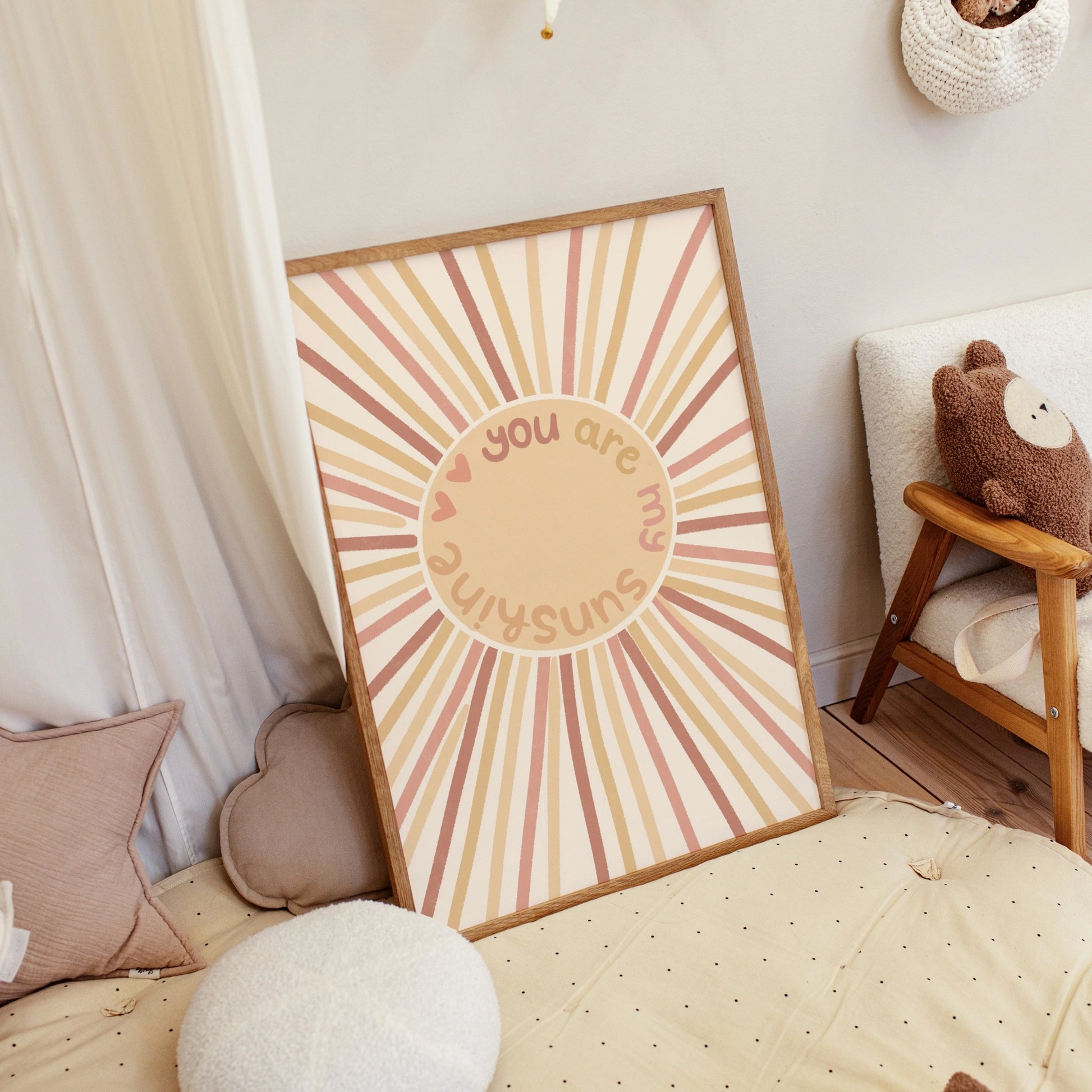 Retro Sun Rays Poster