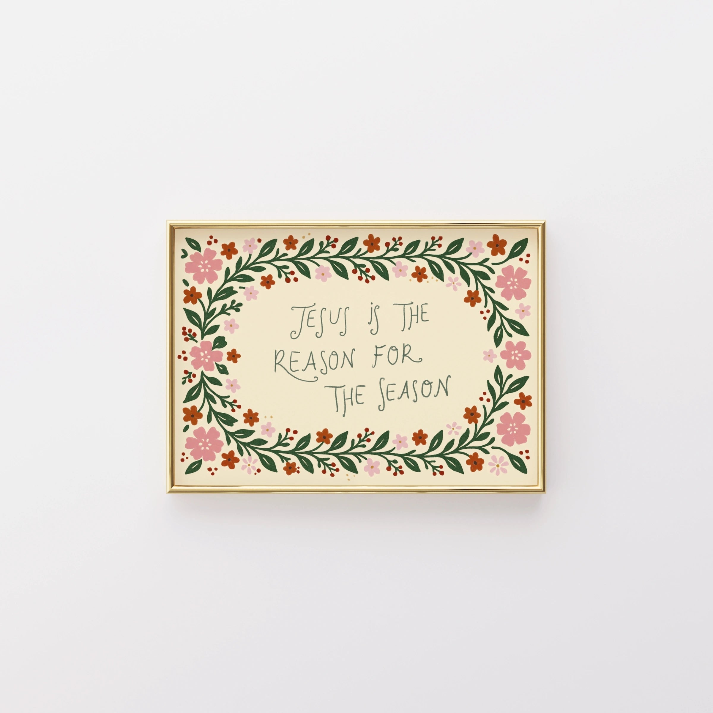 Stampa citazione scritturale floreale