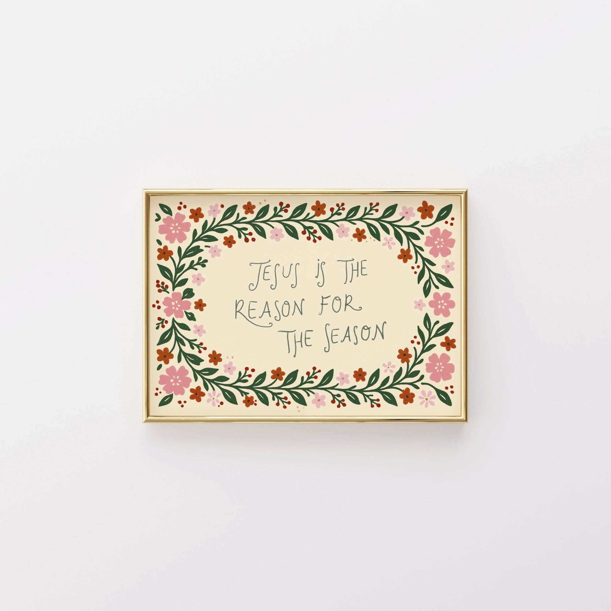 Stampa citazione scritturale floreale