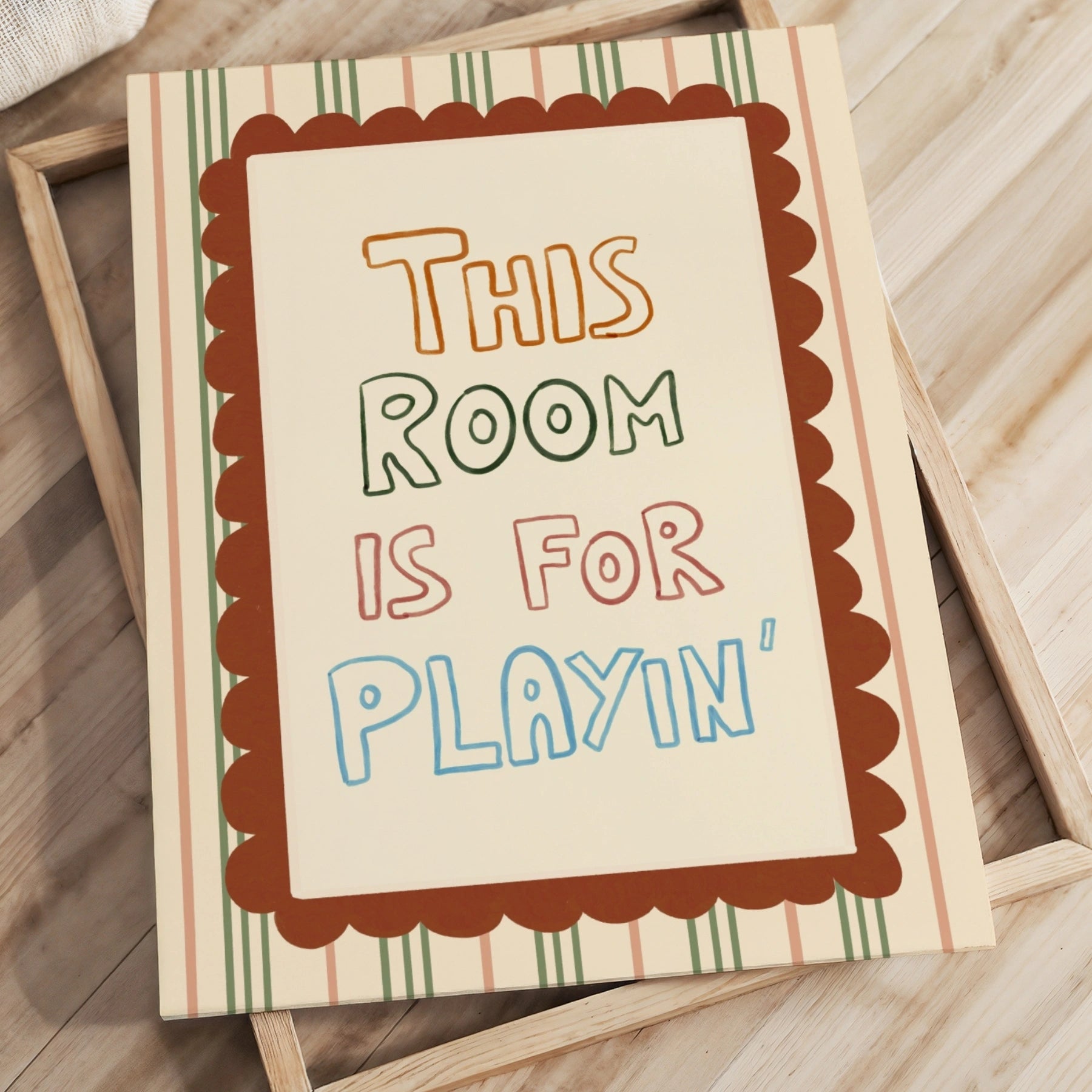 Impresión en Lienzo de Guardería Esta Habitación es para Jugar