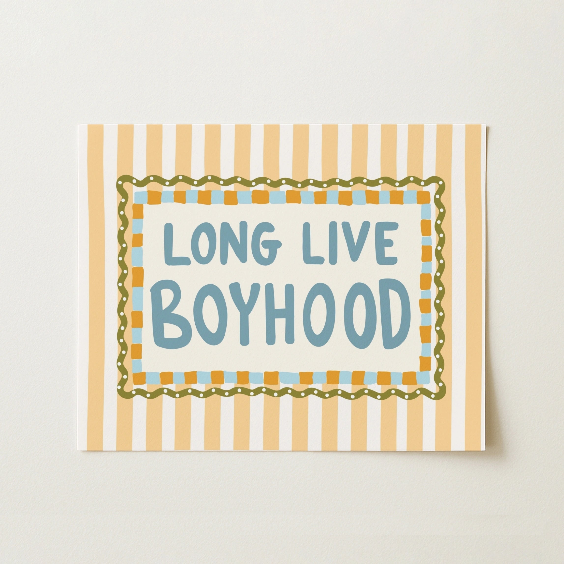 Long Live Boyhood Nursery Print