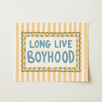 Long Live Boyhood Nursery Print