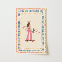 Coastal Cowgirl Surfer Wall Art