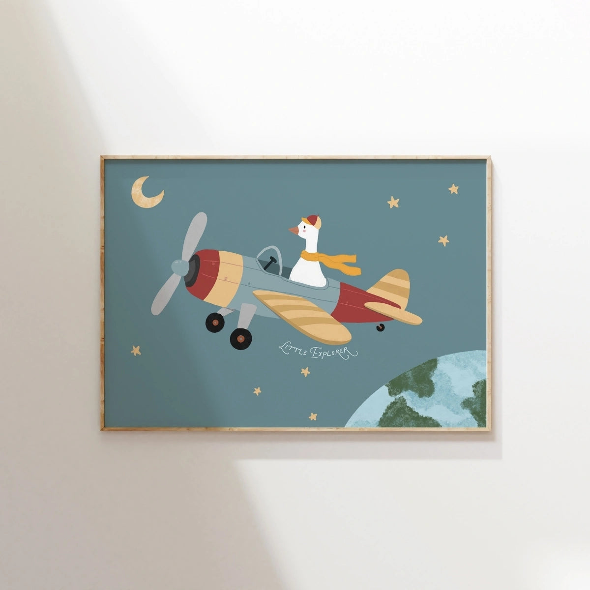 Goose Airplane Print, Space Nursery Decor