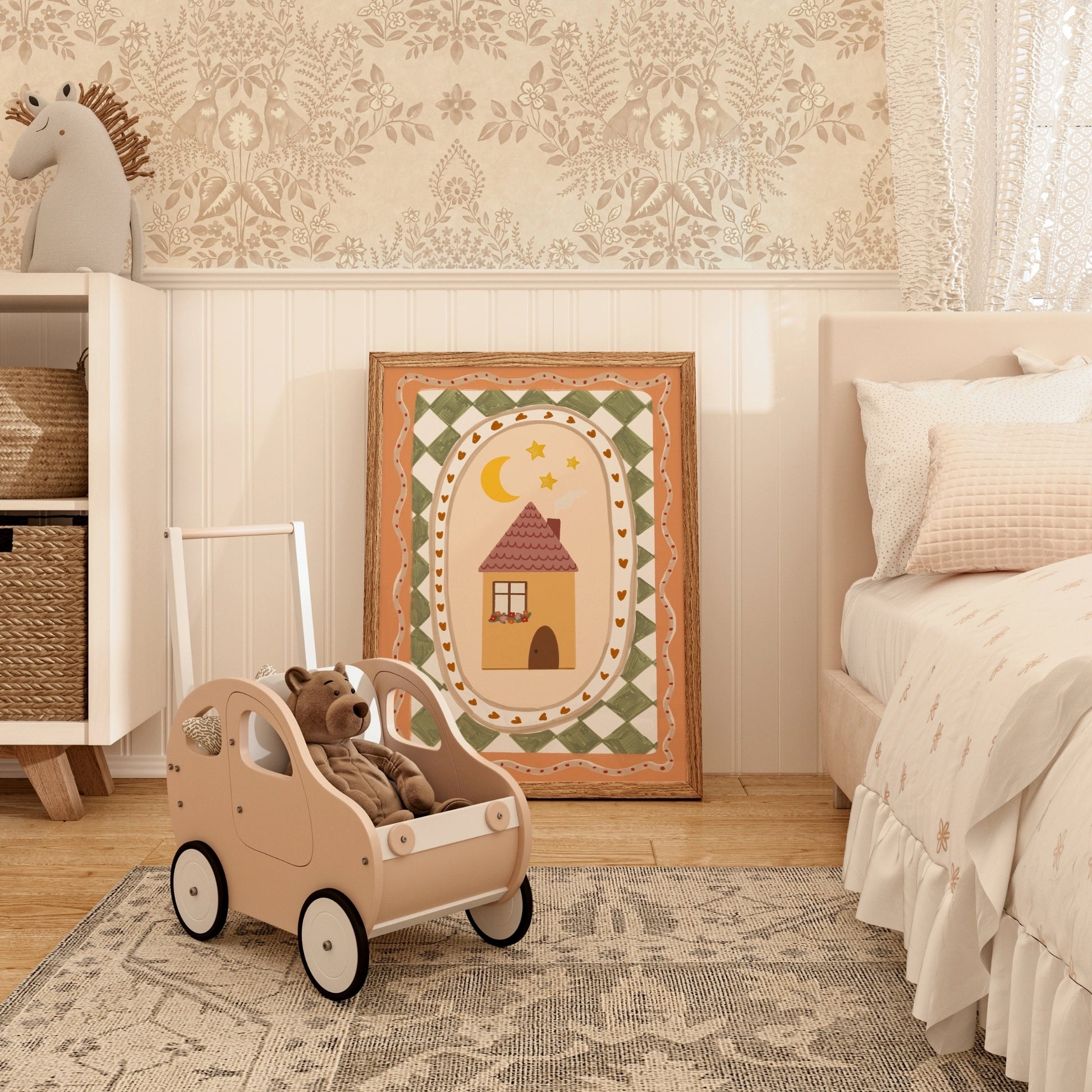 Affiche cottage douillet pour chambre d’enfant