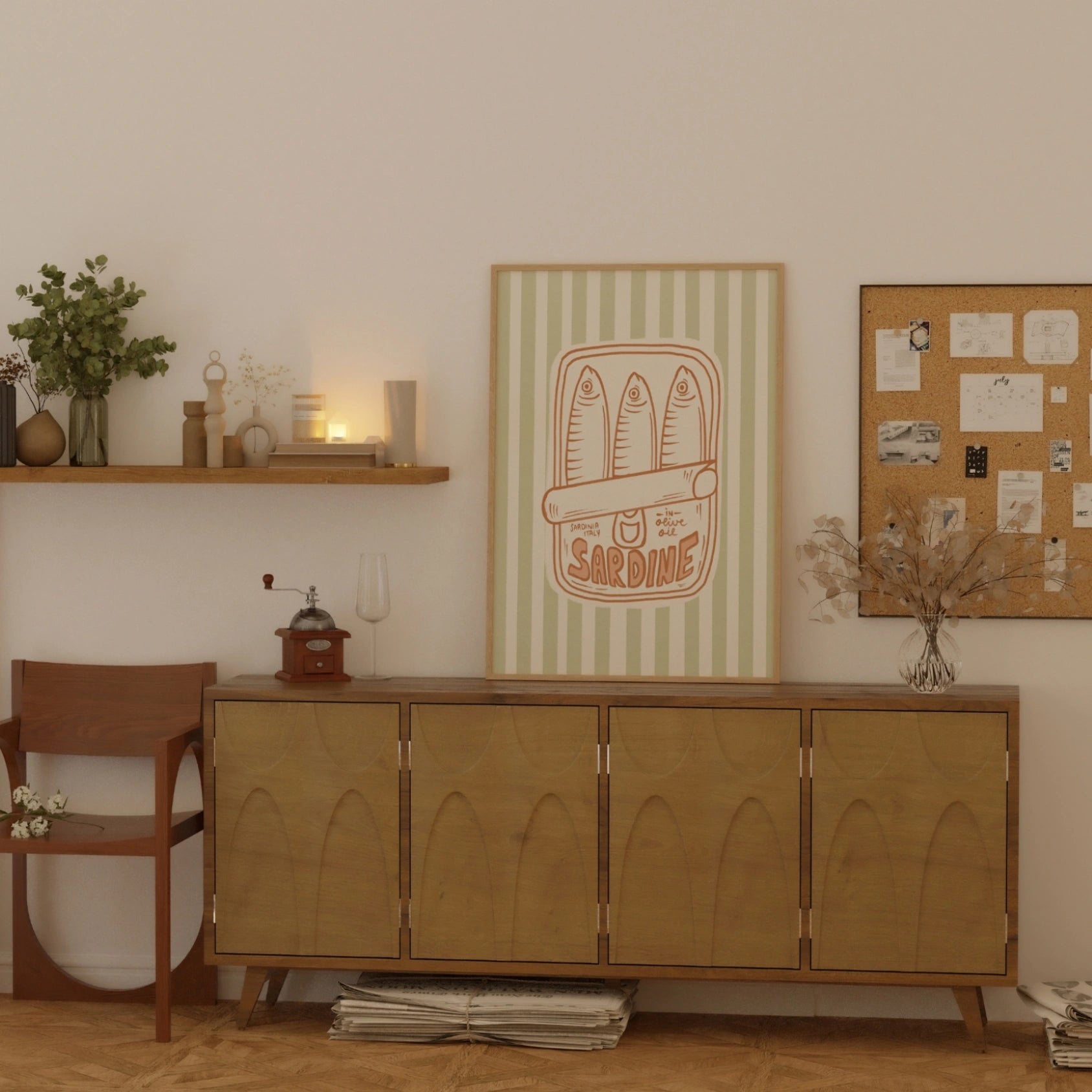 Sardine Kitchen Wall Art, Kitchen Wall Decor