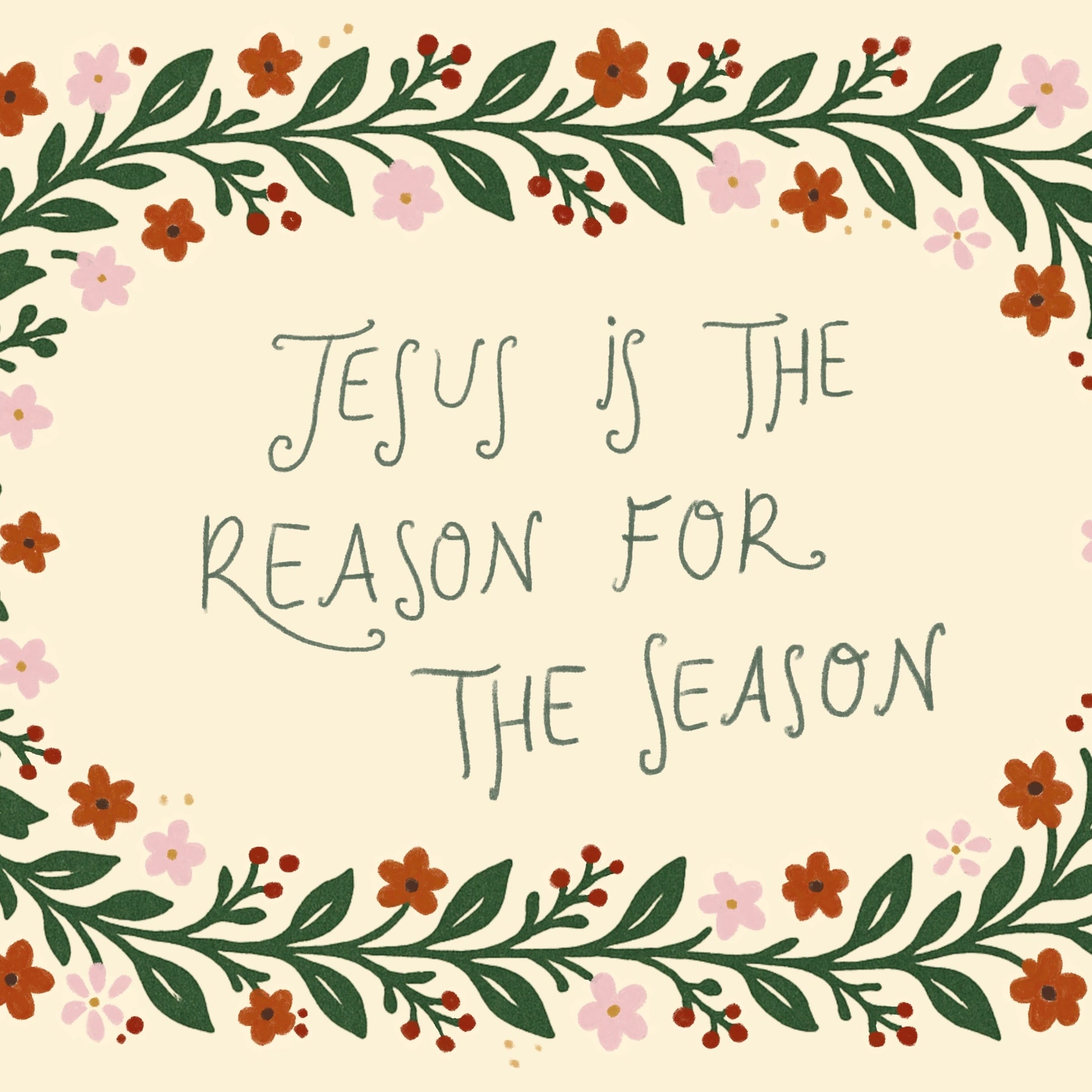 Stampa citazione scritturale floreale