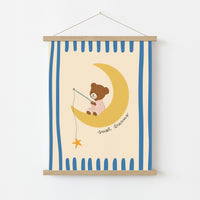 Bear Moon Nursery Wall Art