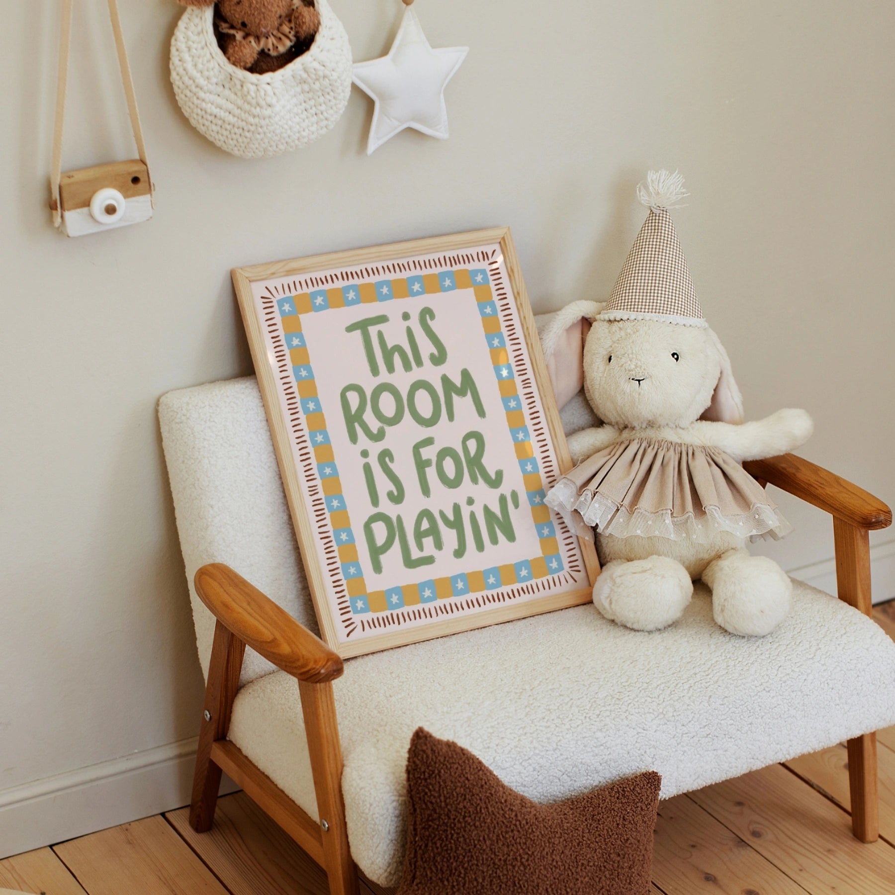 This Room Is For Playin Nursery Wall Art, Colorful Kids Decor