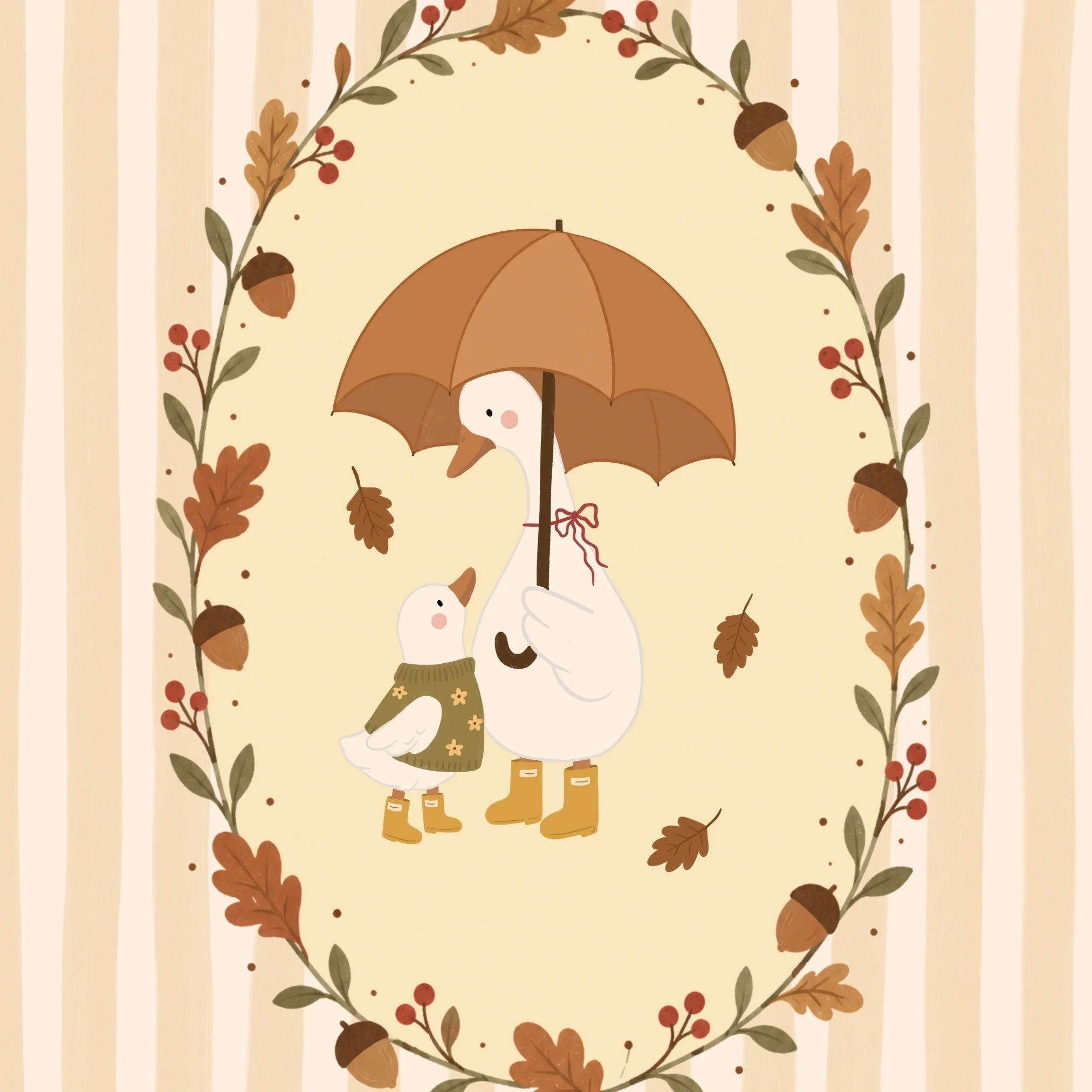 Mama Goose and Baby – Nursery & Kids Wall Art