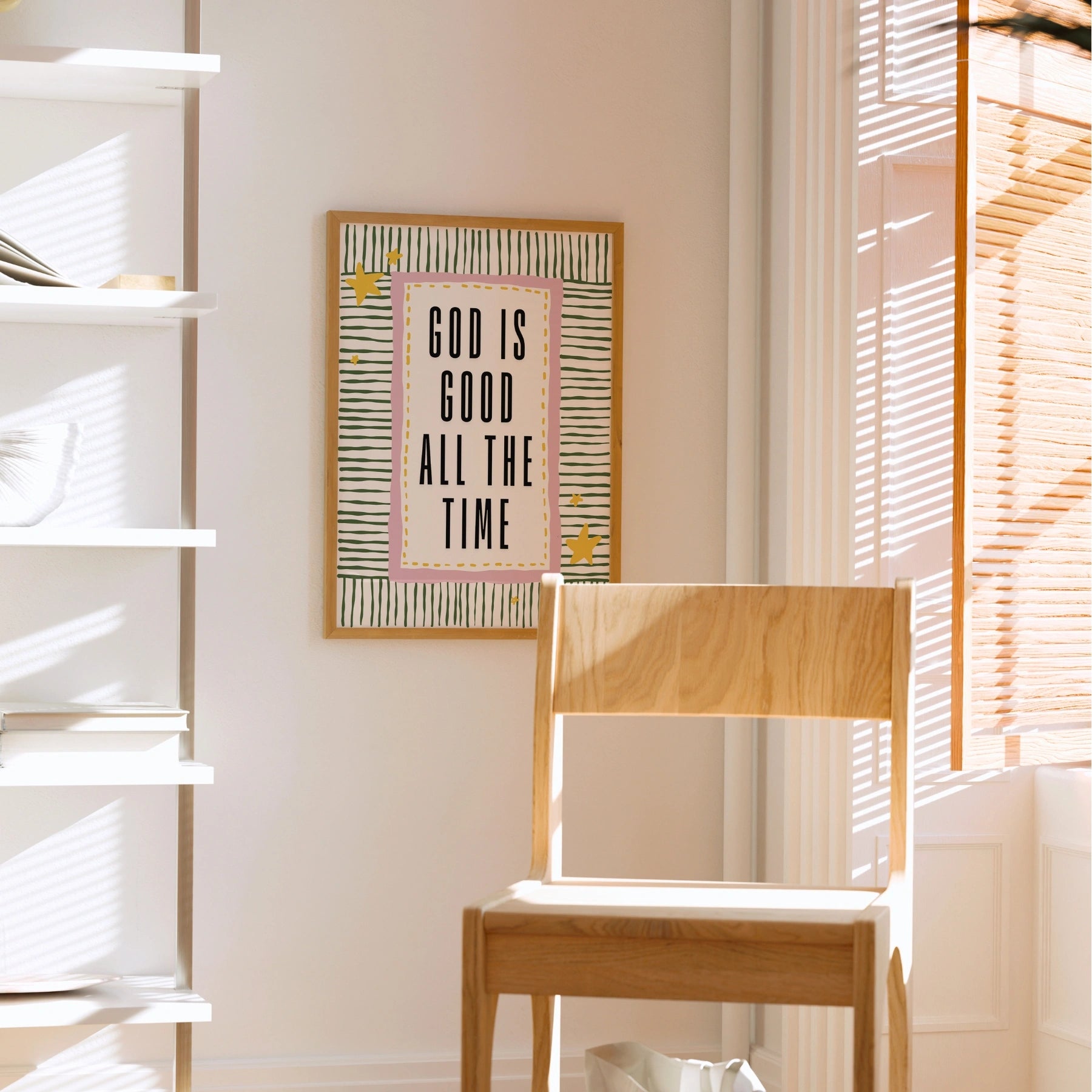 Dio è Buono in Ogni Momento, Decorazione da Parete Cristiana
