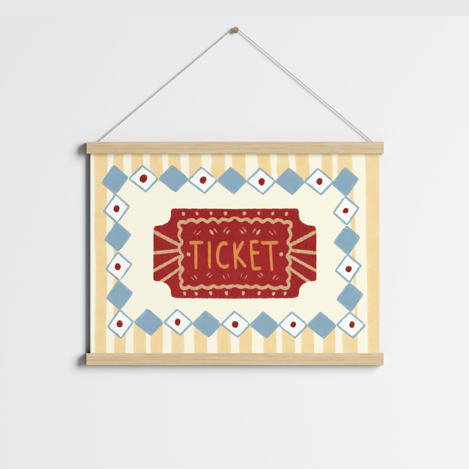 Circus Ticket Nursery Print