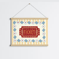 Circus Ticket Nursery Print