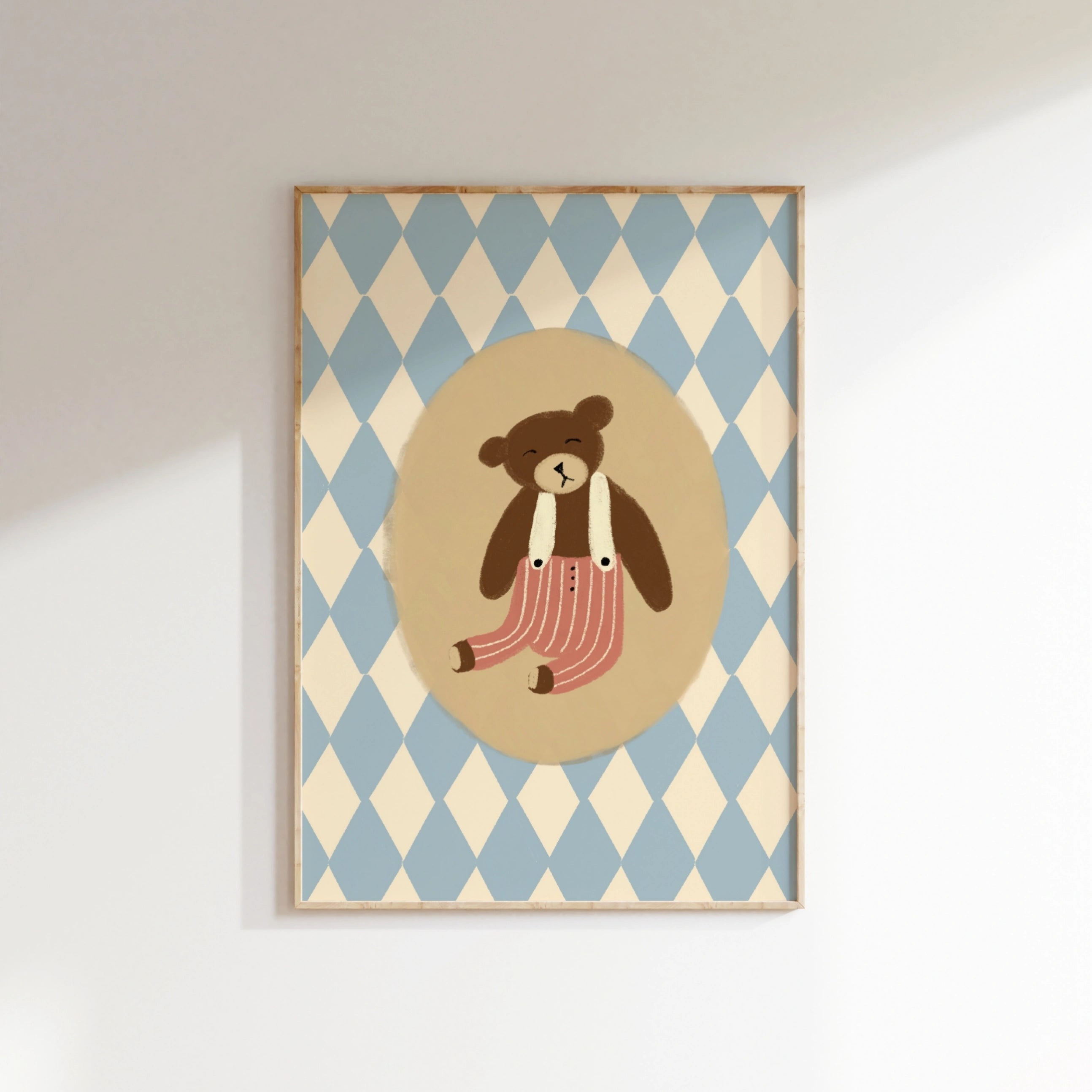 Vintage Teddy Bear Nursery Print, Vintage Nursery Decor