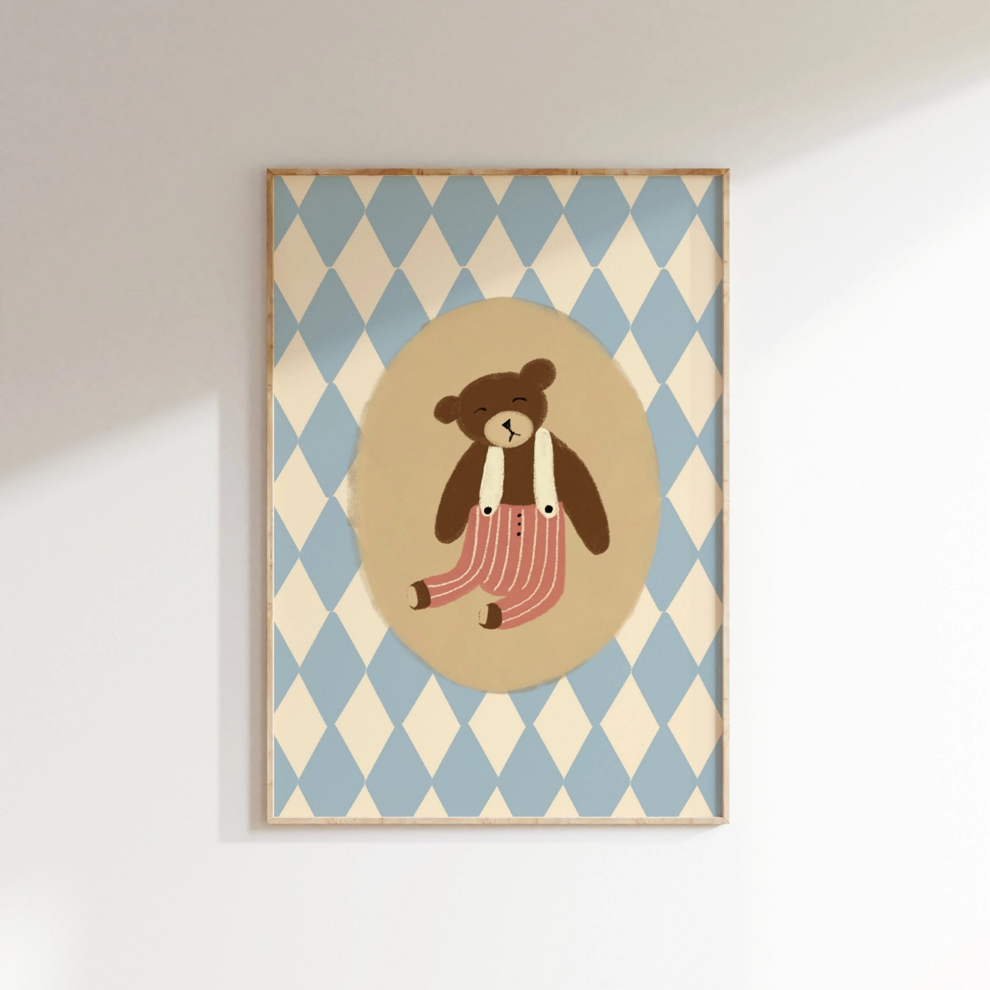 Vintage Teddy Bear Nursery Print, Vintage Nursery Decor
