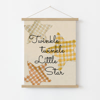 Vintage Gingham Star Wall Art