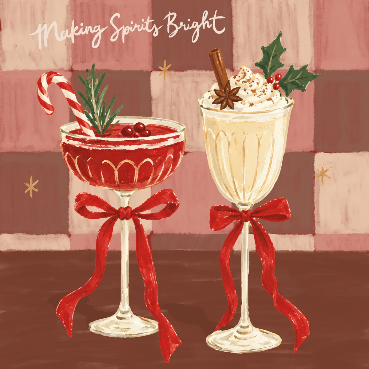 Making Spirits Bright Cocktails – Christmas Wall Art