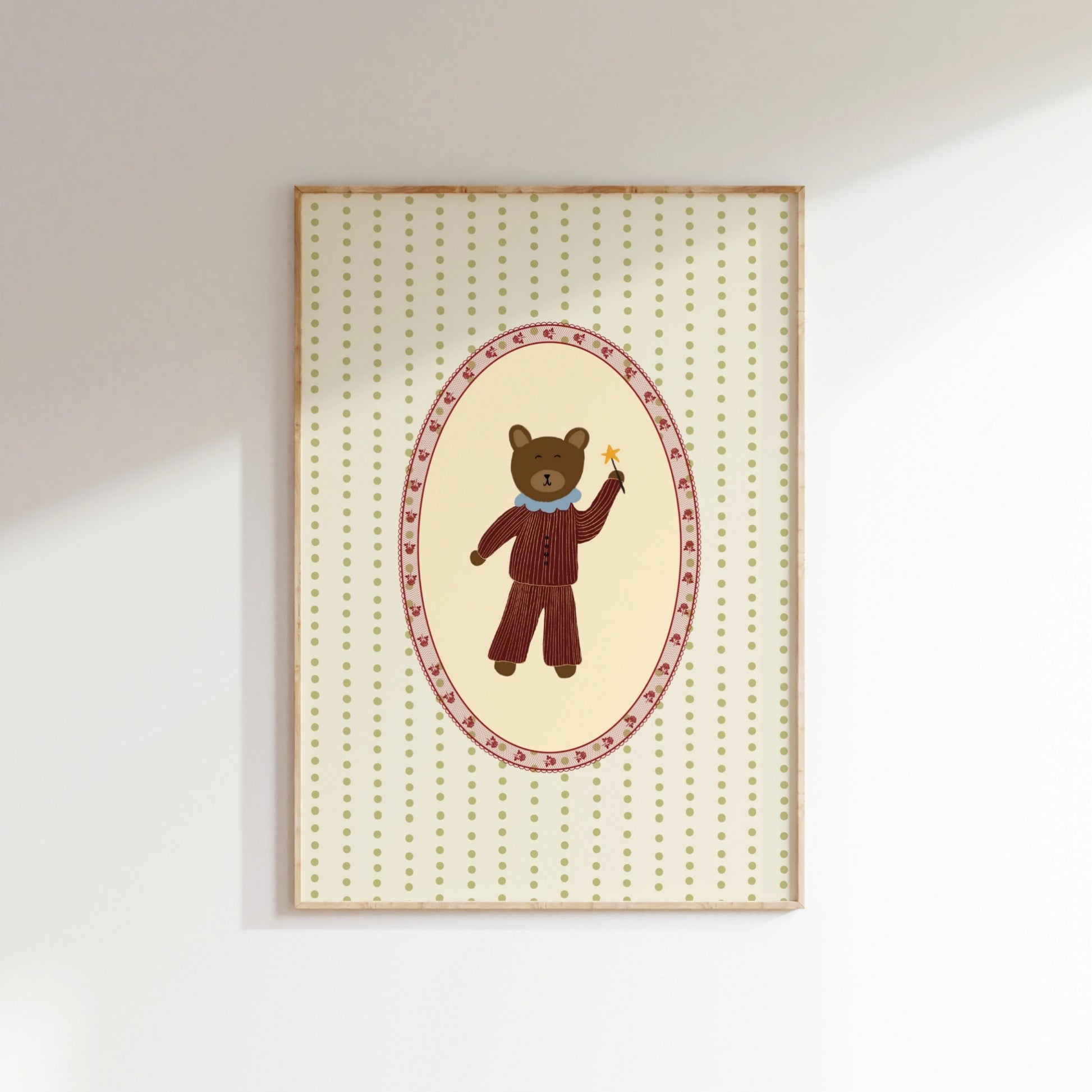 Magic Teddy Bear Print, Vintage Nursery Decor