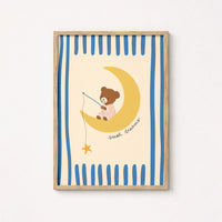 Bear Moon Nursery Wall Art
