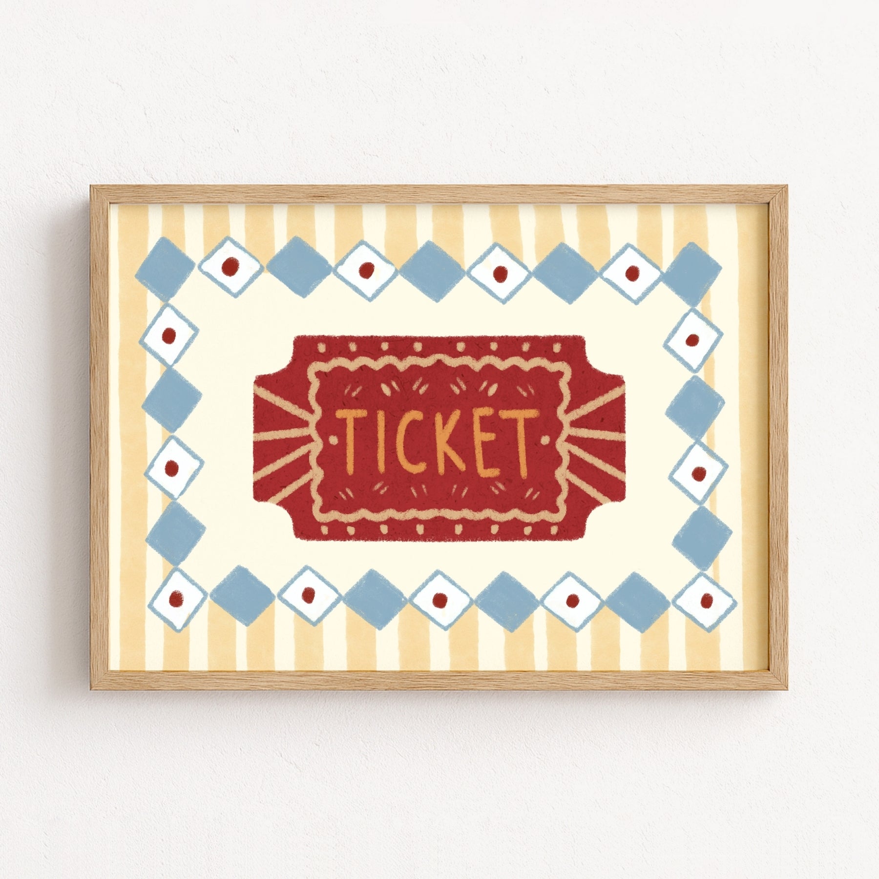 Circus Ticket Nursery Print