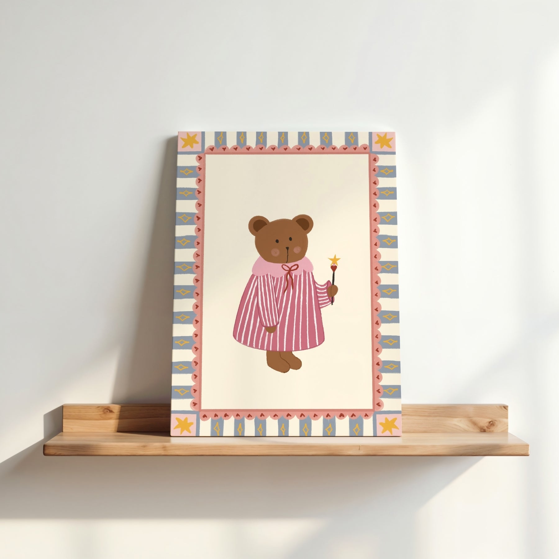 Toile imprimée pour chambre d'enfant Ours Magique