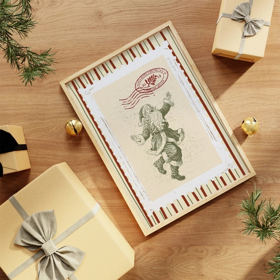 Dancing Santa Wall Art