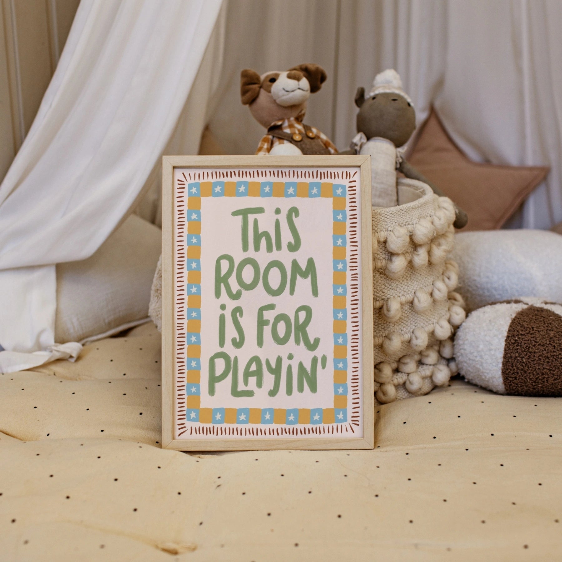 This Room Is For Playin Nursery Wall Art, Colorful Kids Decor