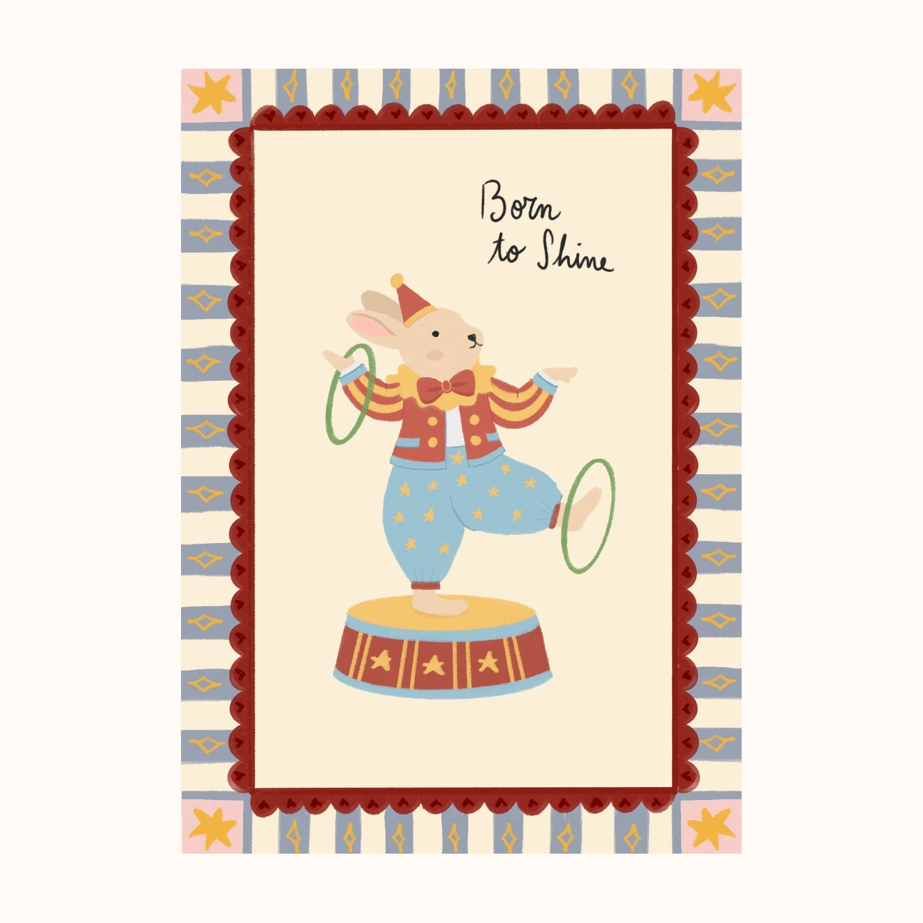 Set di 3 stampe da parete per cameretta a tema circo fiabesco