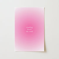 Reading Heals My Soul  – Minimal Bookish Print