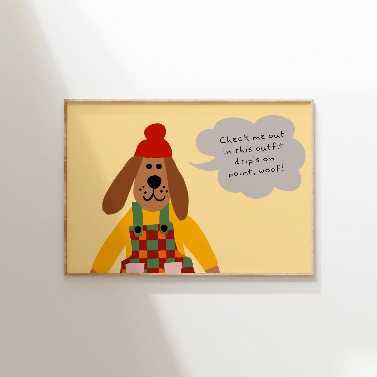 Stampa divertente per cameretta – Simpatico quadro con animali per la cameretta dei bambini o dei ragazzi