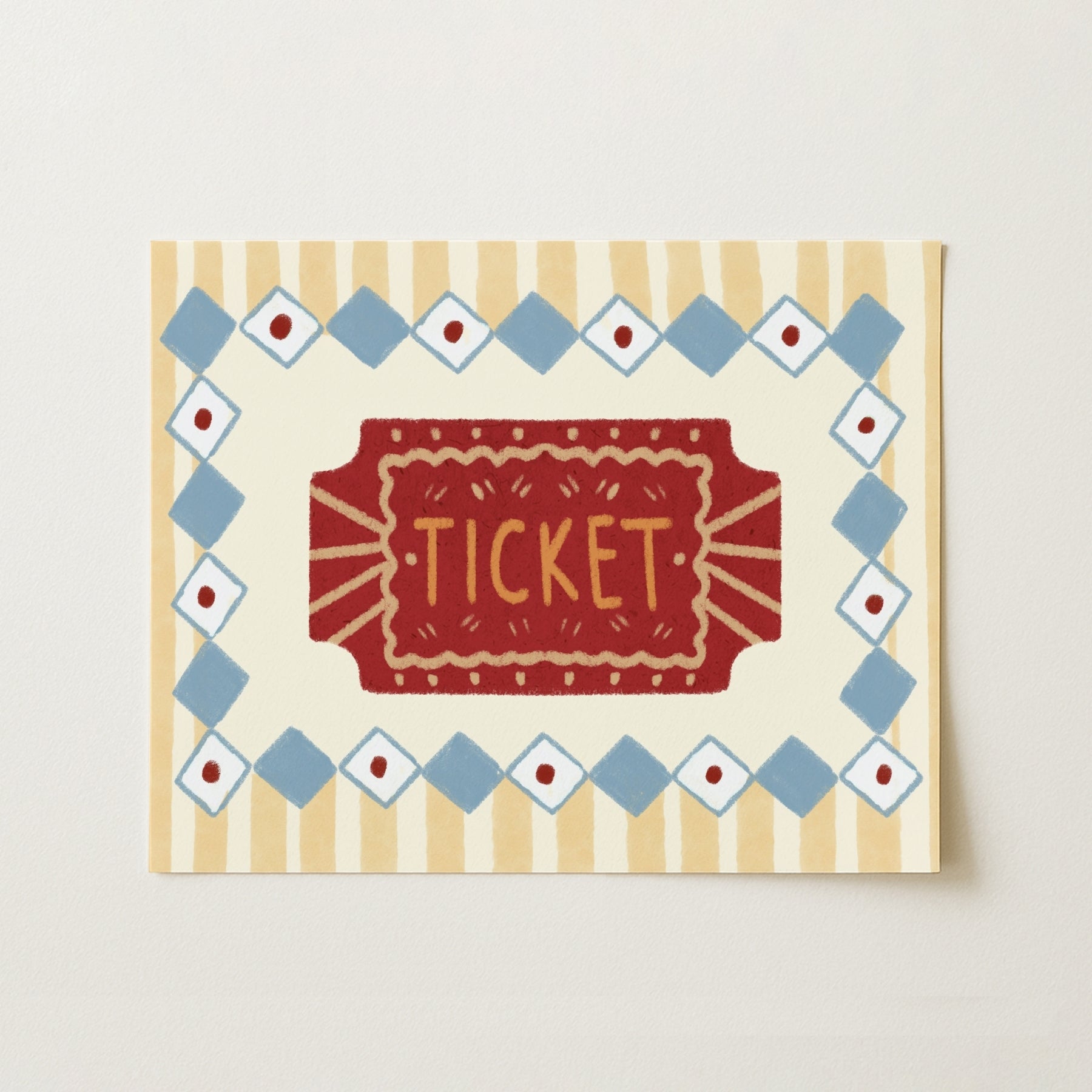Circus Ticket Nursery Print